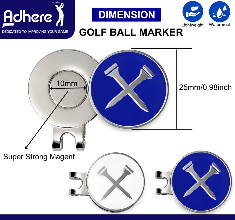 Adhere Golf Ball Markers Personlized Logo Enamel with A Strong Magnetic Hat Clips A Premium Golf Gifts for Golfer - Image 2